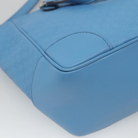 GUCCI Micro GG Canvas Guccissima Bag Leather Outlet Blue Gold - Picture 15 of 16